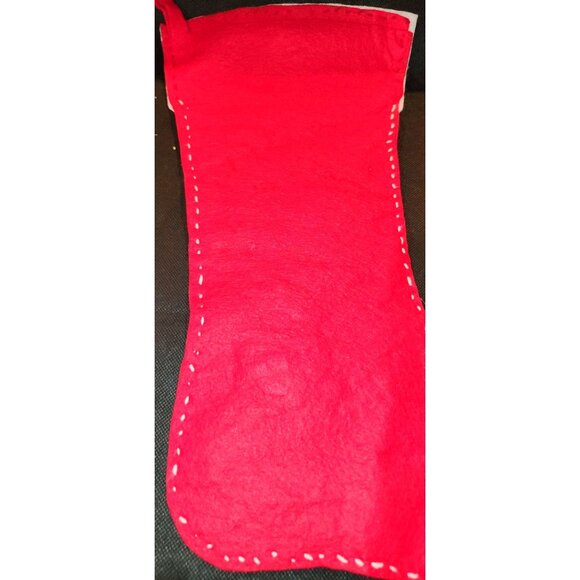 Handcrafted Christmas Stocking With Embroidered Santa & Ornament Design - Picture 7 of 10